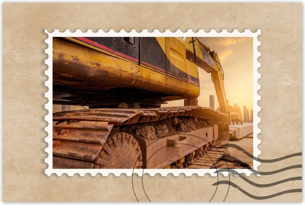 Poszterek 60x40 Lánctalpas kotrógép Építés