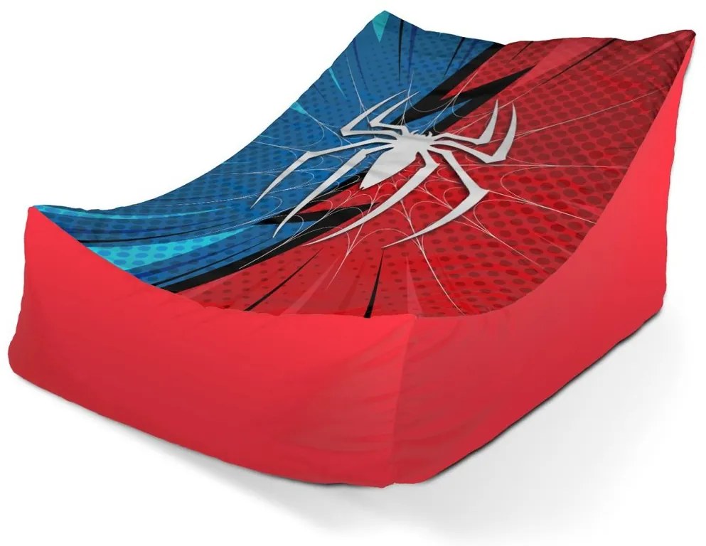Lounge babzsák Spider, piros / kék