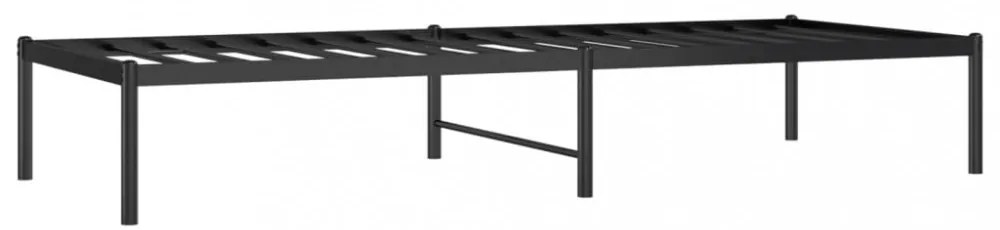 fekete fém ágykeret 75 x 190 cm