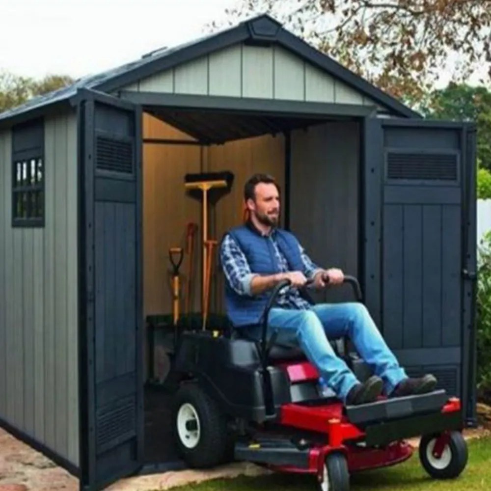 Oakland kerti szerszámos ház, barnás szürke-grafit színben