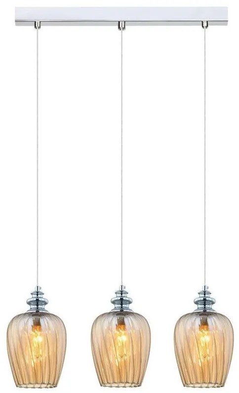 Searchlight MDM2286/3BCR - Csillár zsinóron PIRITA 3xE14/40W/230V