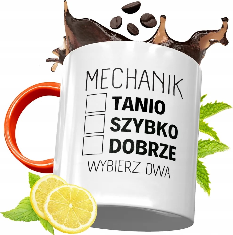 Narancssárga Bögre Szerelőnek Tökéletes Ajándék fényképes nyomtatással