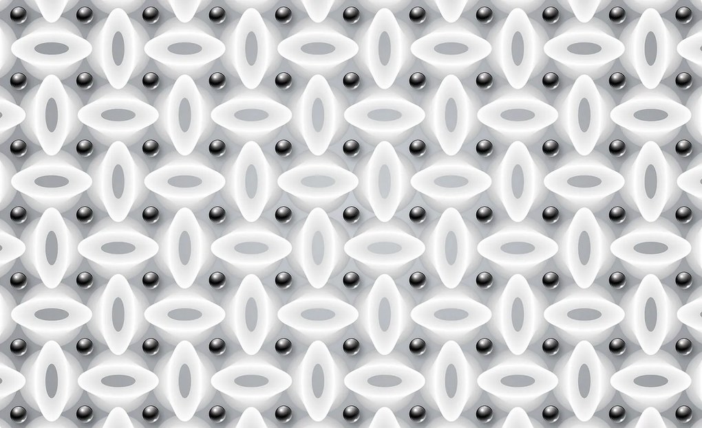 Fotótapéta flizelin Geometriai mozaik ovális sakktábla 254x184 +ragasztó