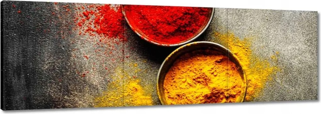 Vászonkép 120x40 Színes fűszerek tál