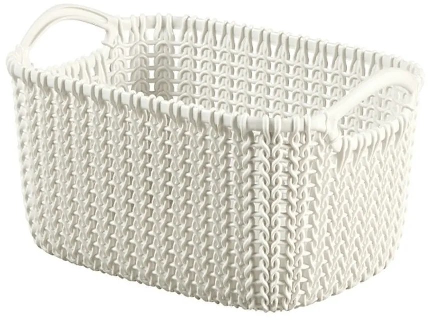 Knit fehér tárolókosár, 3 l - Curver