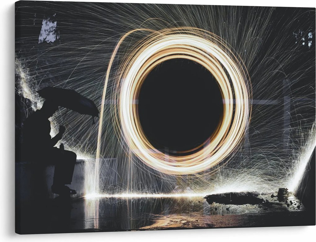 Kép - Világos show az esőben (70x50 cm)