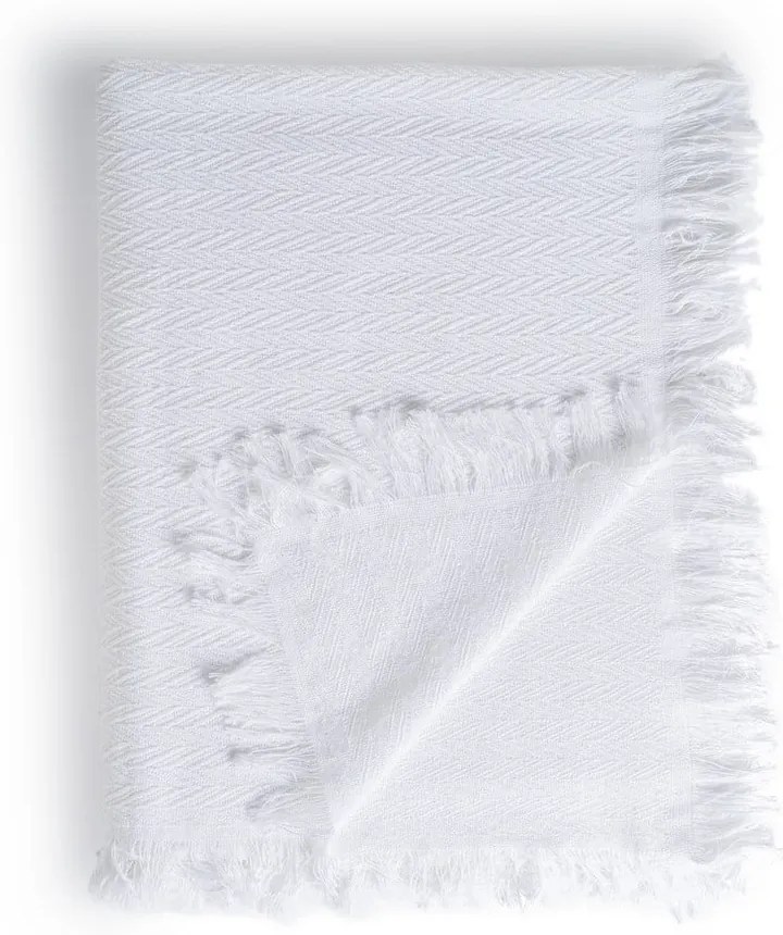 Fehér újrahasznosított pamut ágytakaró 260x280 cm Spike – Ixia