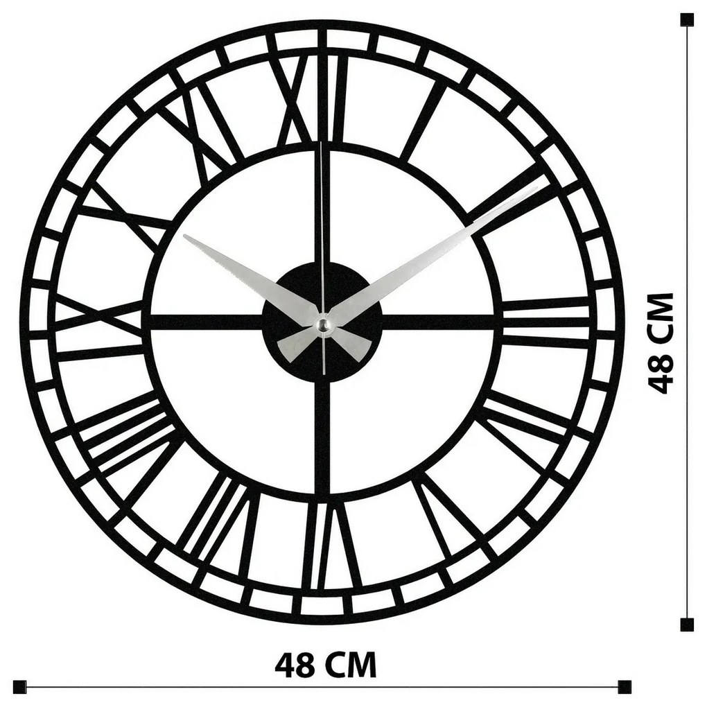 Falióra Enzoclock - S002 Fekete , 48 x 48 cm