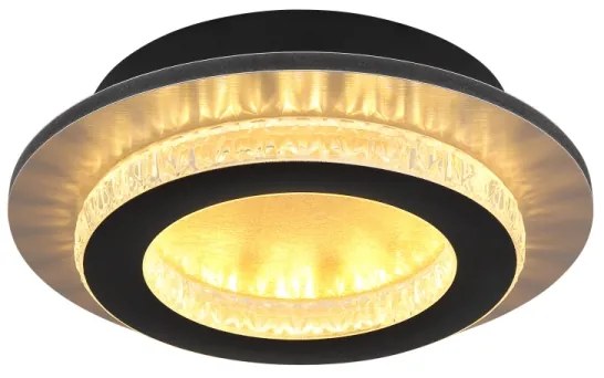 Globo 48042-12G - LED mennyezeti lámpatest JAYDEN LED/12W/230V, átmérő 20 cm, fekete