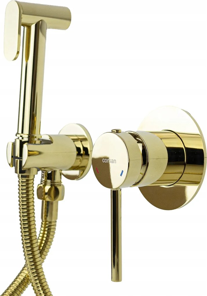 Corsan falsík alatti bidé csaptelep Lugo CMB7570GL Arany tömlővel