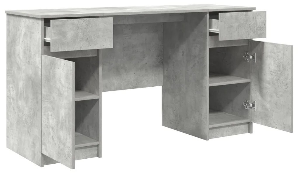 Asztal Betongris 140x49x76 cm Mérnöki Fa