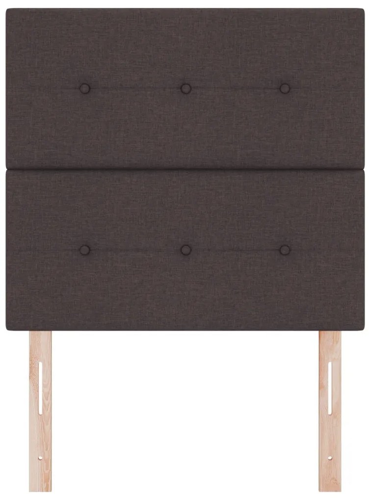 Fejtámla Gombos Tűzött Sötétbarna 100 cm Textil
