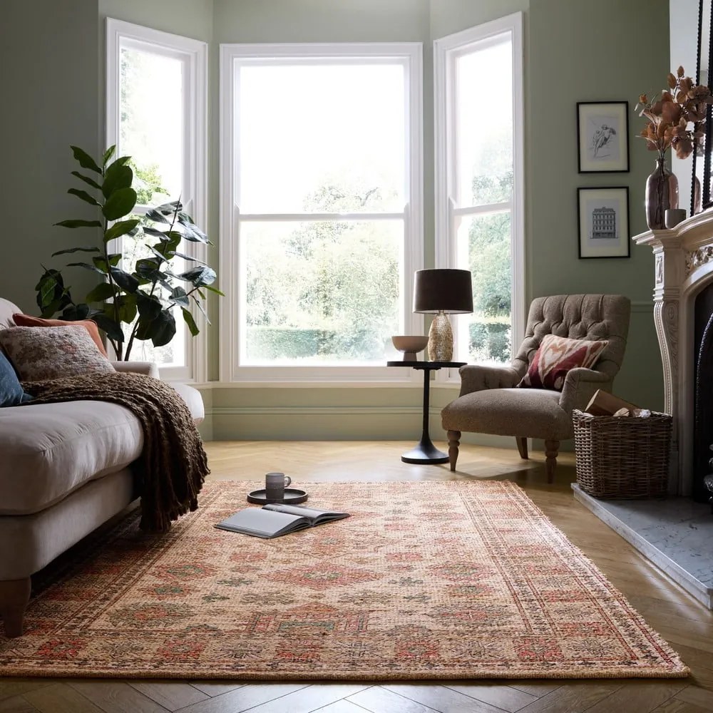 Rózsaszín-terrakotta színű kézi szövésű jutakeverék szőnyeg 160x230 cm Lana Jute – Flair Rugs