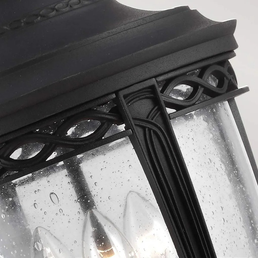 ELSTEAD FE-EB8-L-BLK ENGLISH BRIDLE Kültéri Függő Lámpa Fekete, Átlátszó IP23