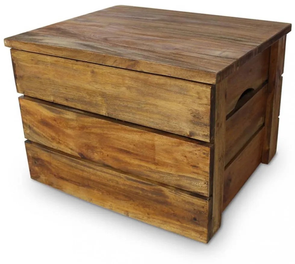 vidaXL 2 részes tömör mahagóni fa tárolóláda szett