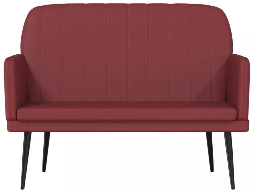 bordó műbőr pad 107 x 80 x 81 cm