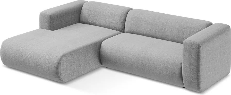 Világosszürke sarokkanapé (bal oldali-heverő résszel) Ekahi – Makamii