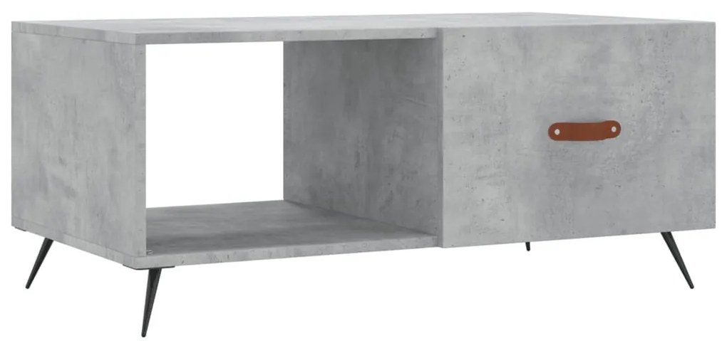 Betonszürke szerelt fa dohányzóasztal 90 x 50 x 40 cm
