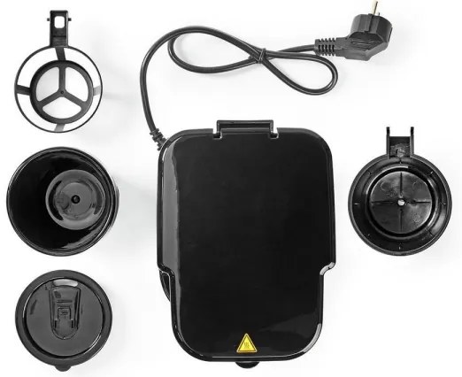 Nedis KACM310FBK - Egycsészés kávéfőző 0,42 L időzítővel és utazóbögrével