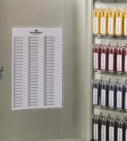 Zárható kulcsszekrény, 48 kulcs, DURABLE KEY BOX,ezüst (DB195423)