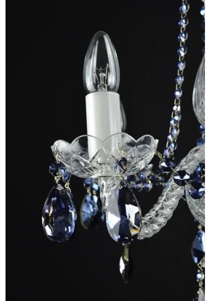 Wranovsky JWZ102052101 - Kristály csillár láncon DE LUXE 5xE14/40W/230V