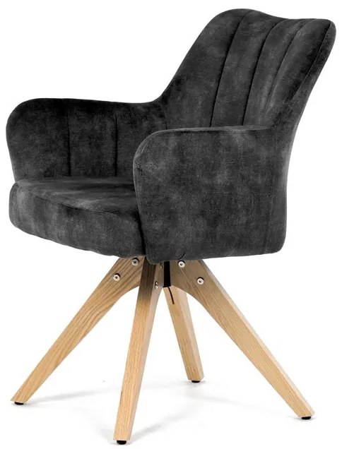 Fekete Bársony Étkezőszék. HC-D7188 BK4