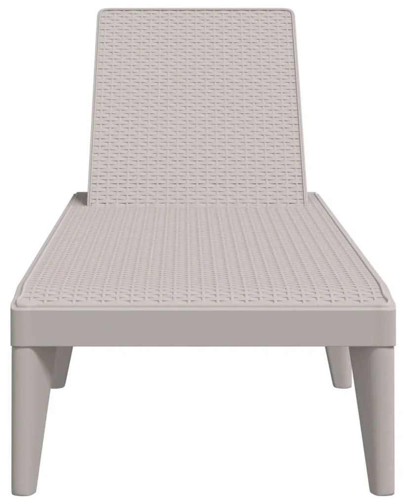 Cappuccino színű PP napozóágy 186 x 60 x 29 cm