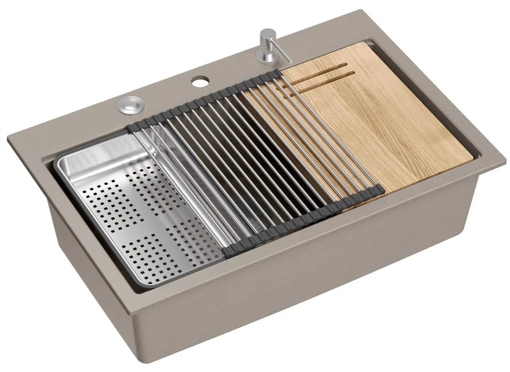 gránit mosogató MARC 110 WORKSTATION Beige