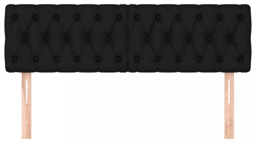 2 db fekete szövet fejtámla 72 x 7 x 78/88 cm