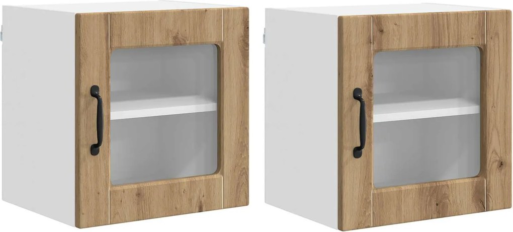 vidaXL Konyhaszekrény 2 pcs Artisan tölgy 40 x 31 x 40 cm Faanyag