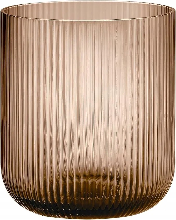 Blomus Ven barna üveg gyertyatartó, 14 cm magas, színes üvegből