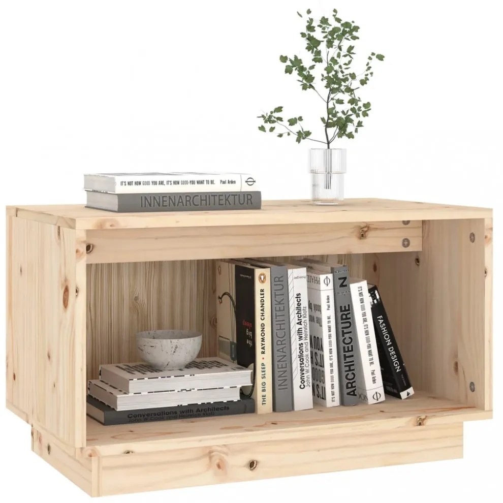 tömör fenyőfa TV-szekrény 60 x 35 x 35 cm
