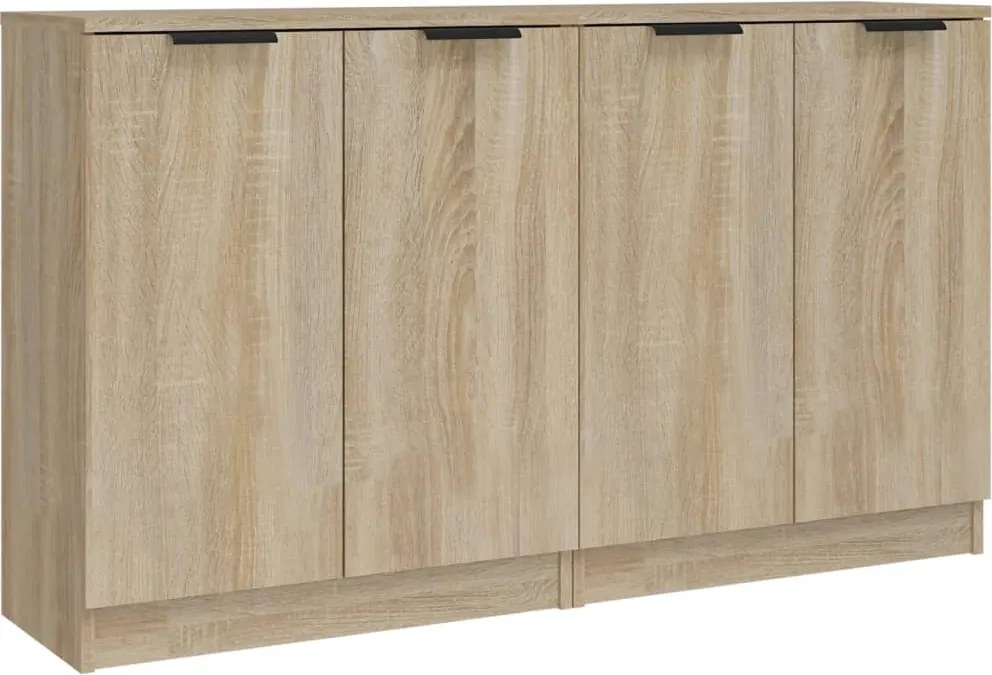 vidaXL 2 db sonoma-tölgyszínű szerelt fa tálalóasztal 60 x 30 x 70 cm