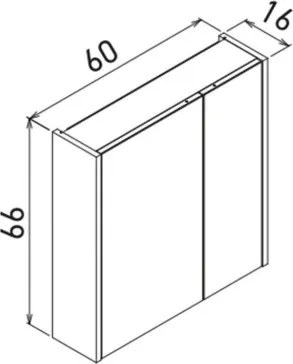 Side fürdőszobaszekrény, 60 cm – TR785PNC1189