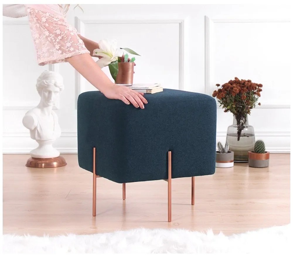 Sötétkék puff Copper – Artie