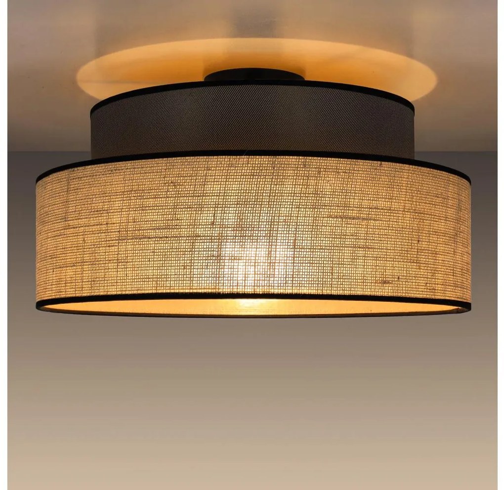 Mennyezeti lámpa BOHO 1xE27/60W/230V átm. 40 cm barna/bézs