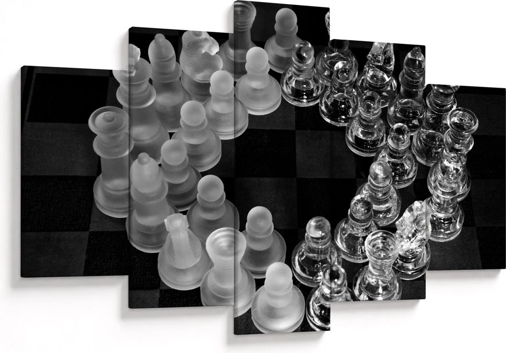 Kép - fekete-fehér sakk (150x105 cm)
