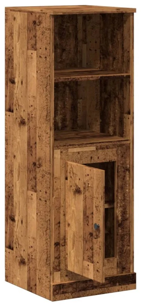 antik fa színű szerelt fa magasszekrény 36 x 35,5 x 103,5 cm