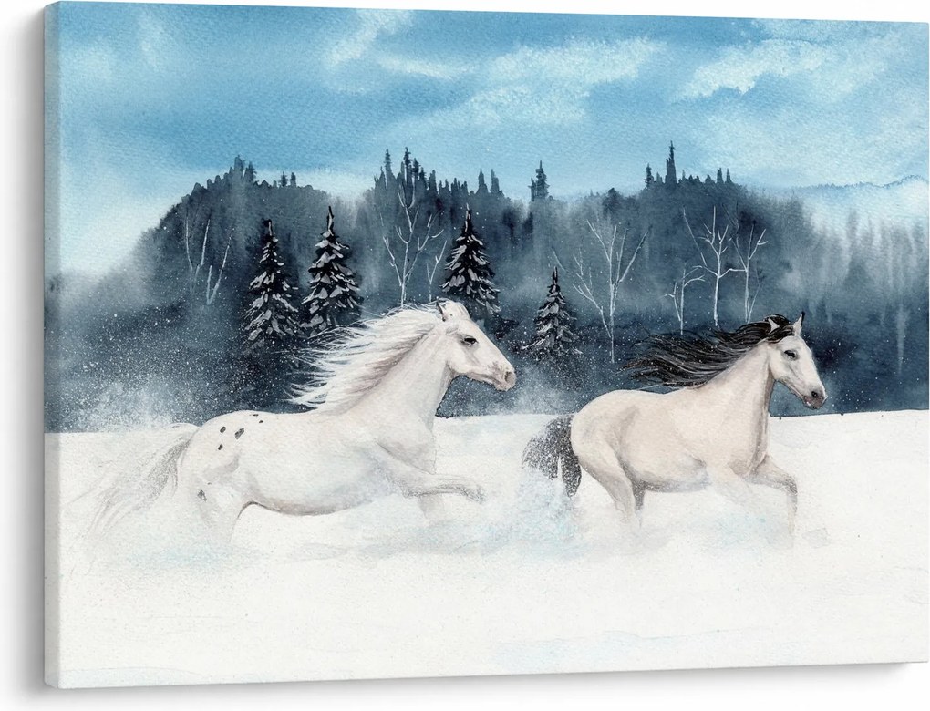 Festett lovak képe (70x50 cm)