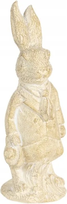 Húsvéti nyuszi dekoráció krémsárga színben Métallique 4x4x11 c