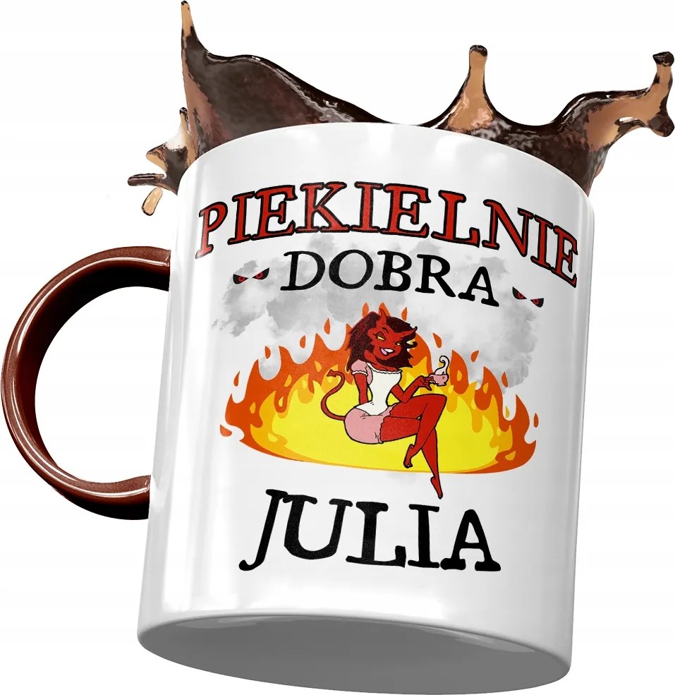 Bordó bögre Júlia Barátnő Feleség Nyomtatott Fotóval