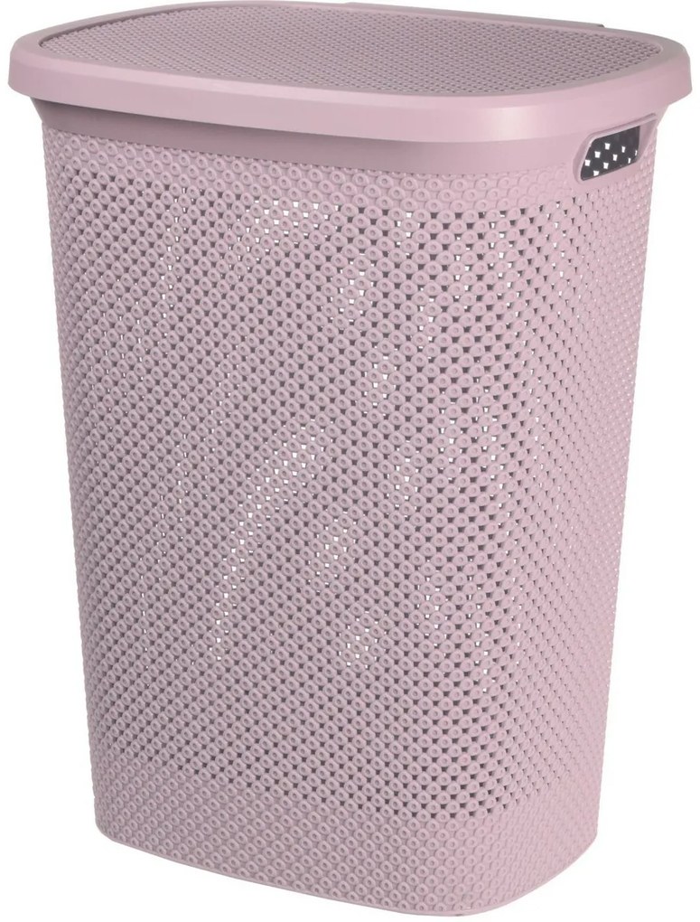 Szennyeskosár, 60 L, rózsaszín