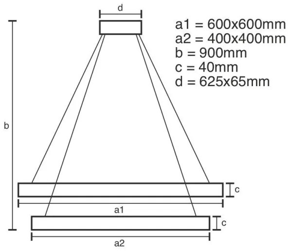LED állítható fényerejű lámpa kábelre LED/90W/230V 3000-6500K + DO