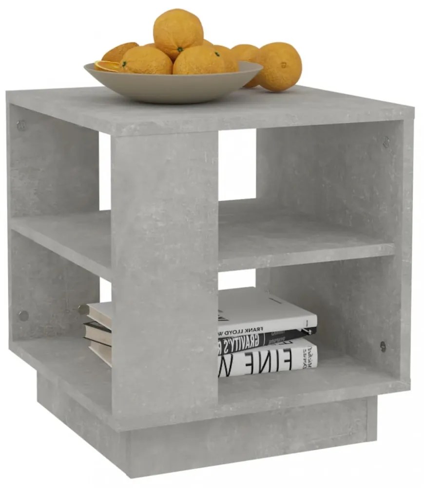 vidaXL betonszürke szerelt fa dohányzóasztal 40x40x43 cm