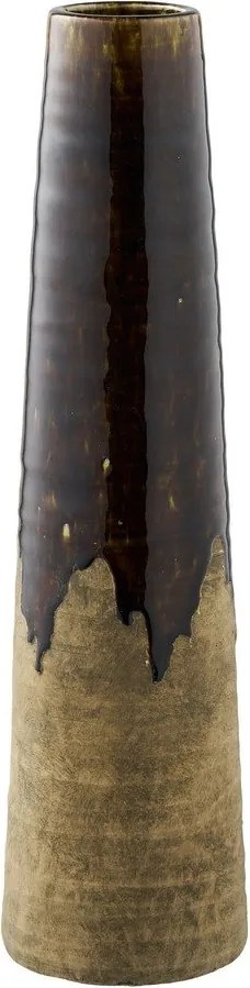 Barna kerámia magas váza (magasság 48 cm) – House Nordic