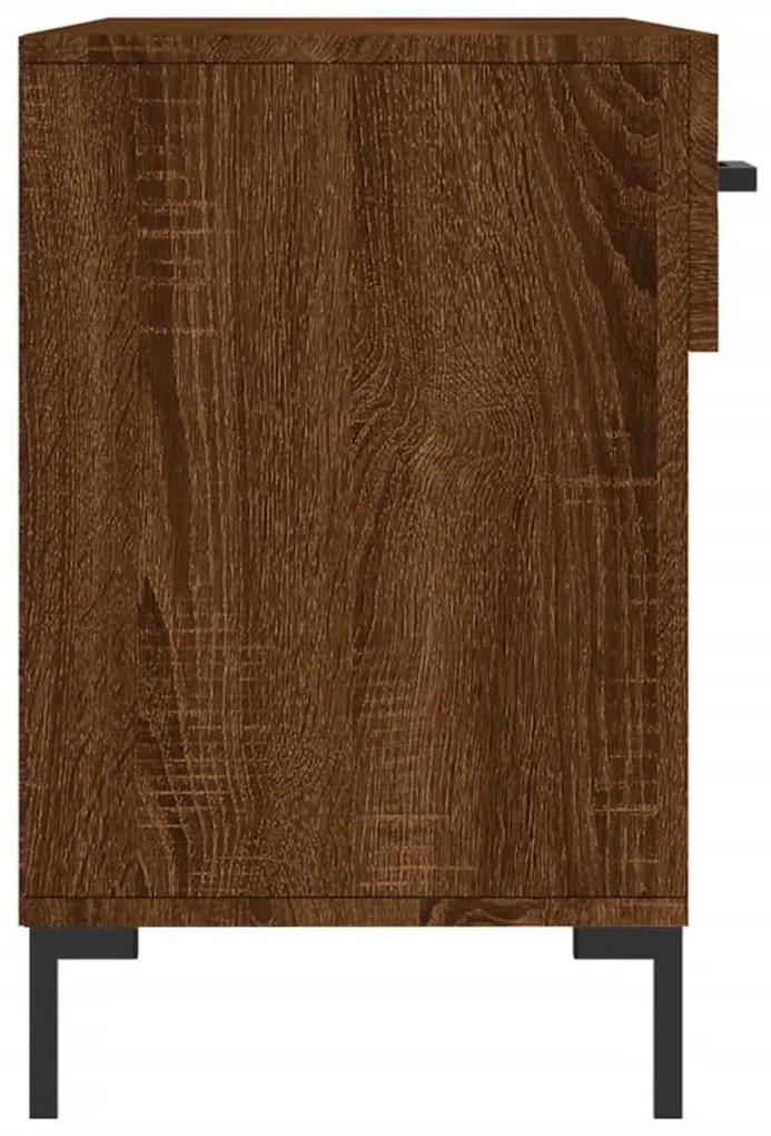 vidaXL barna tölgy színű szerelt fa cipőpolc 102x35x55 cm