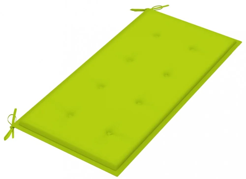 tömör tíkfa kerti pad élénkzöld párnával 112 cm