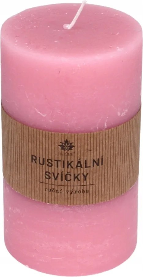 Arôme Rusztikus gyertya 470 g, rózsaszín