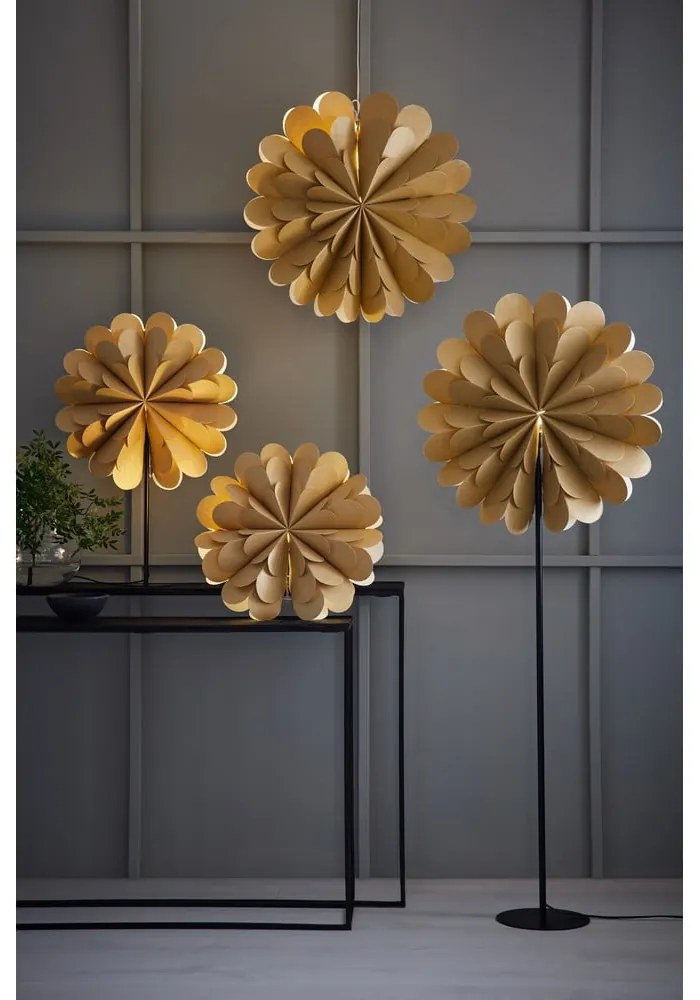 Aranyszínű fénydekoráció karácsonyi mintával ø 45 cm Maravilla – Markslöjd