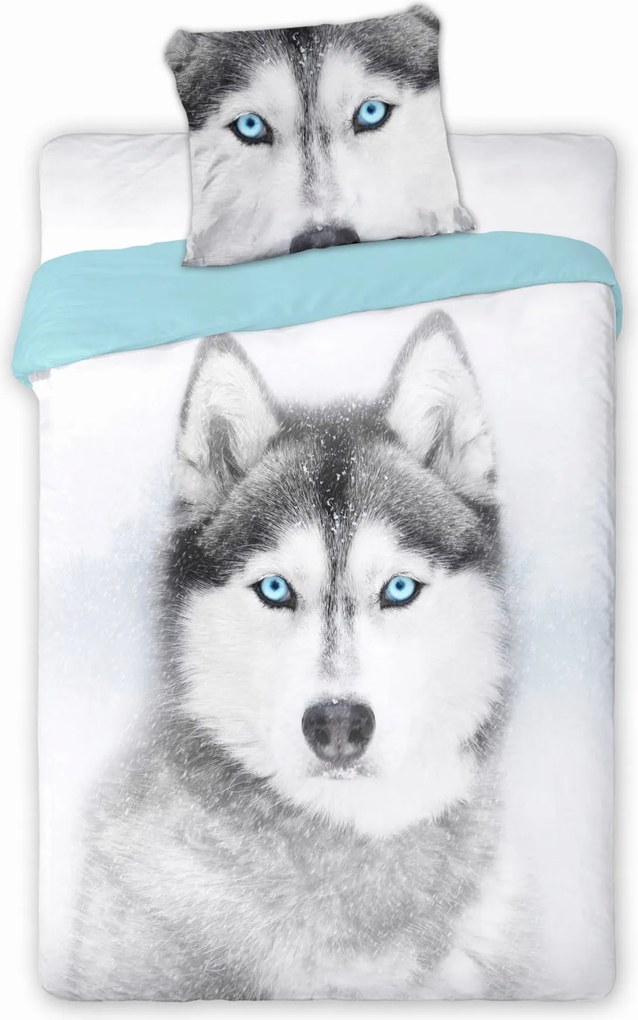 Ifjúsági Ágyneműhuzat 160x200 Kutya Husky 01